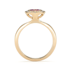 Steller Flare Natural Pink Sapphire Gemstone and Diamond Engagement or Cocktail Ring Side View