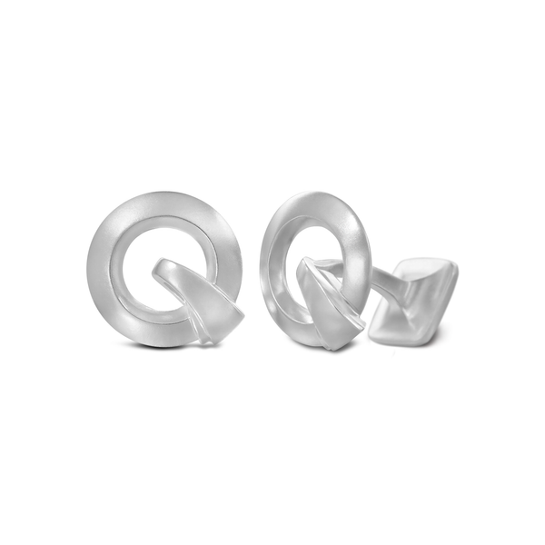 Signature Sterling Silver or Gold Men's Cufflink Letter Q