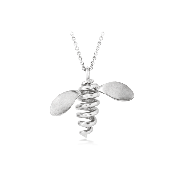 Unique Bee Medium White Gold Pendant by Diana Vincent