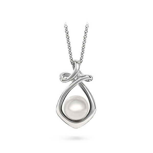 Dancing Twizzle Pearl and Silver Pendant