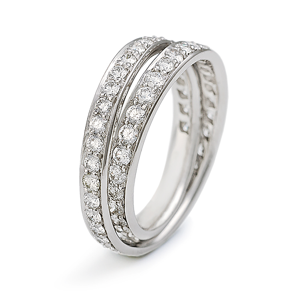 Continuum All Around Diamond Pave Wedding Band by Diana Vincent