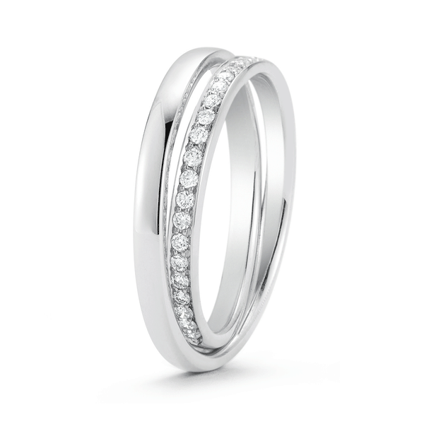 Continuum Inside Diamond Wedding Band in White Gold- Light Version by Diana Vincent