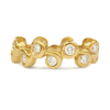 Contour Coil Diamond Yellow Gold Stack Wedding Band by Diana Vincent