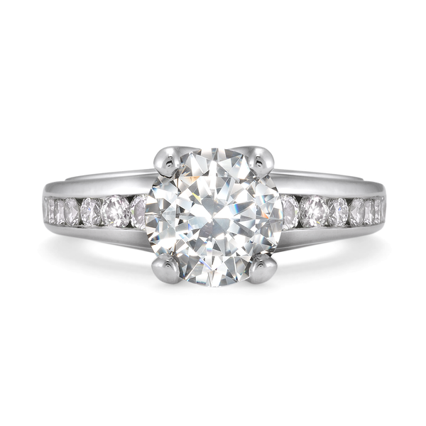 Entre Nous Solitaire Engagement Ring with Diamond Shank by Diana Vincent