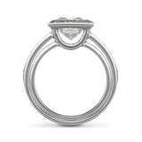 Entre Nous Princess Cut Engagement Ring Side View