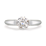 Interesting Setting Omega Solitaire Diamond Engagement Ring by Diana Vincent