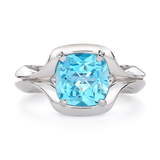 Duet Blue Topaz and White Gold Ring by Diana Vincent