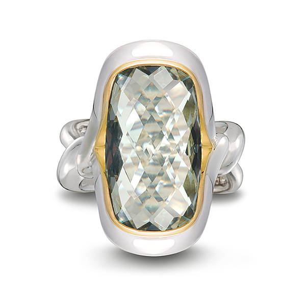 Twizzle Praziolite Gemstone and Sterling Silver Ring by Diana Vincent
