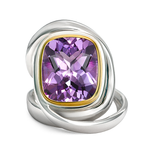 Twizzle Amethyst Gemstone and Sterling Silver Wrap Ring by Diana Vincent