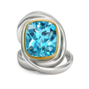 Twizzle Large Blue Topaz Gemstone and Sterling Silver Wrap Ring by Diana Vincent