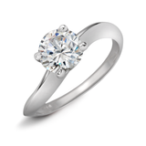 Diamond Solitaire Engagement Ring Quarter View