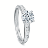 Shop the Classic Diamond Engagement Ring with Channel set Diamond Band Online