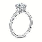 Shop the Classic Diamond Engagement Ring with Channel set Diamond Band Online