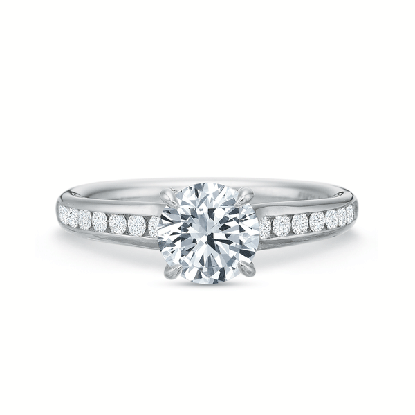 Shop the Classic Diamond Engagement Ring with Channel set Diamond Band Online