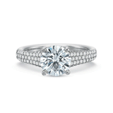 Shop the Diamond Engagement Ring with Tapered Diamond Pave Shank Online