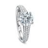 Shop the Diamond Engagement Ring with Tapered Diamond Pave Shank Online