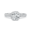 Shop the Cushion Halo Diamond Engagement Ring in Platinum Online