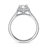 Shop the Cushion Halo Diamond Engagement Ring in Platinum Online