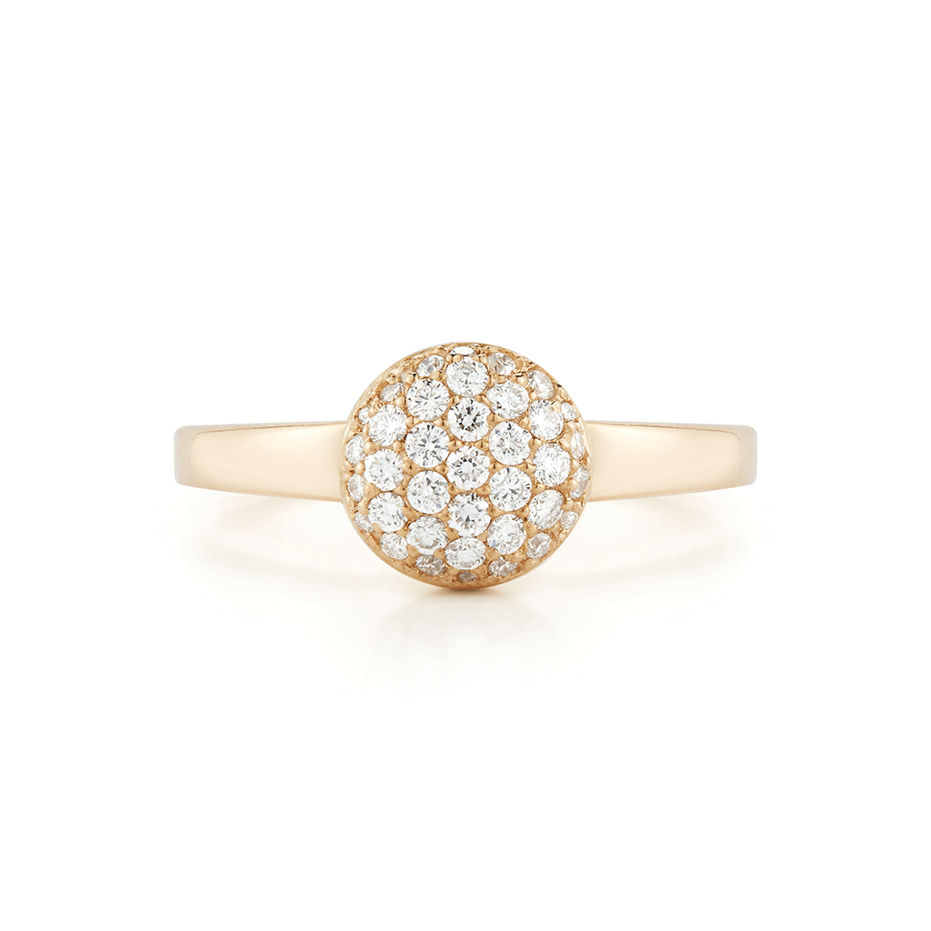 Shop the Diamond Micro Pave Alternative Engagement Ring in Yellow Gold Online