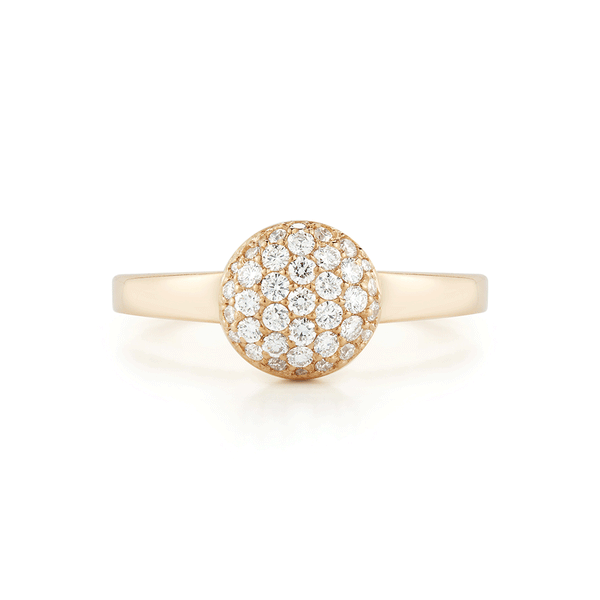 Shop the Diamond Micro Pave Alternative Engagement Ring in Yellow Gold Online