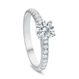 Shop the Classic Diamond Four Prong Diamond Band Engagement Ring Online