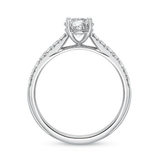 Shop the Classic Diamond Four Prong Diamond Band Engagement Ring Online