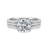 Shop the Classic Diamond Engagement Ring with Triple Diamond Band Online