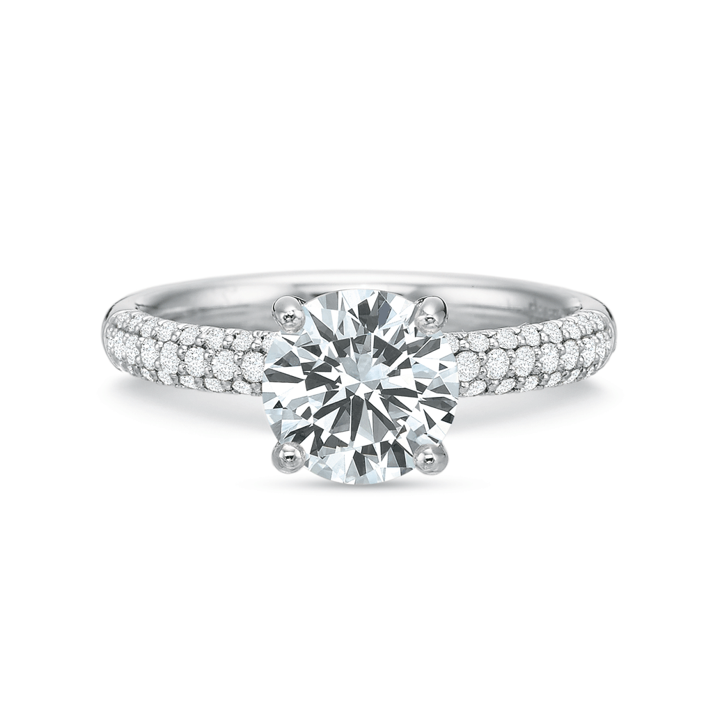 Shop the Diamond Platinum Micro Pave Engagement Ring Online