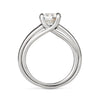 Entre Nous Solitaire Diamond Platinum Engagement Ring Side View