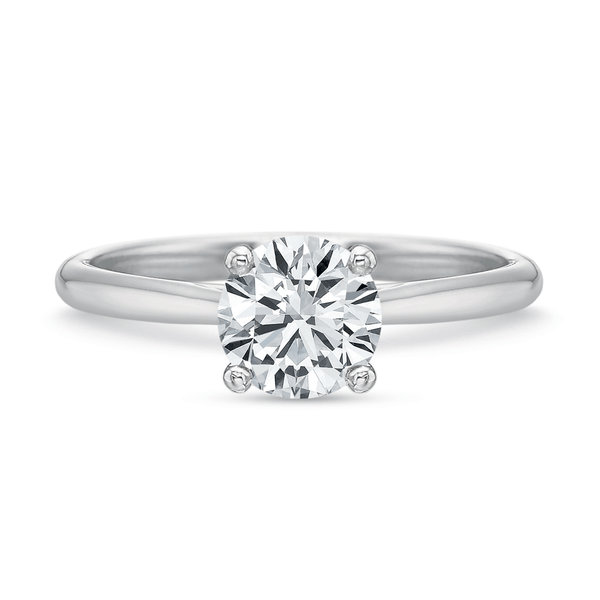 Shop the Classic Diamond Solitaire Four Prong Platinum Engagement Ring Online