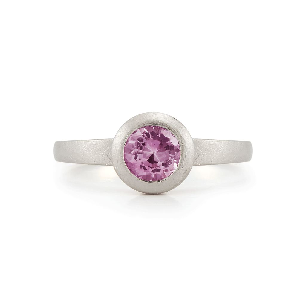 Buy the Natural Pink Sapphire in White Gold Ring at our Online