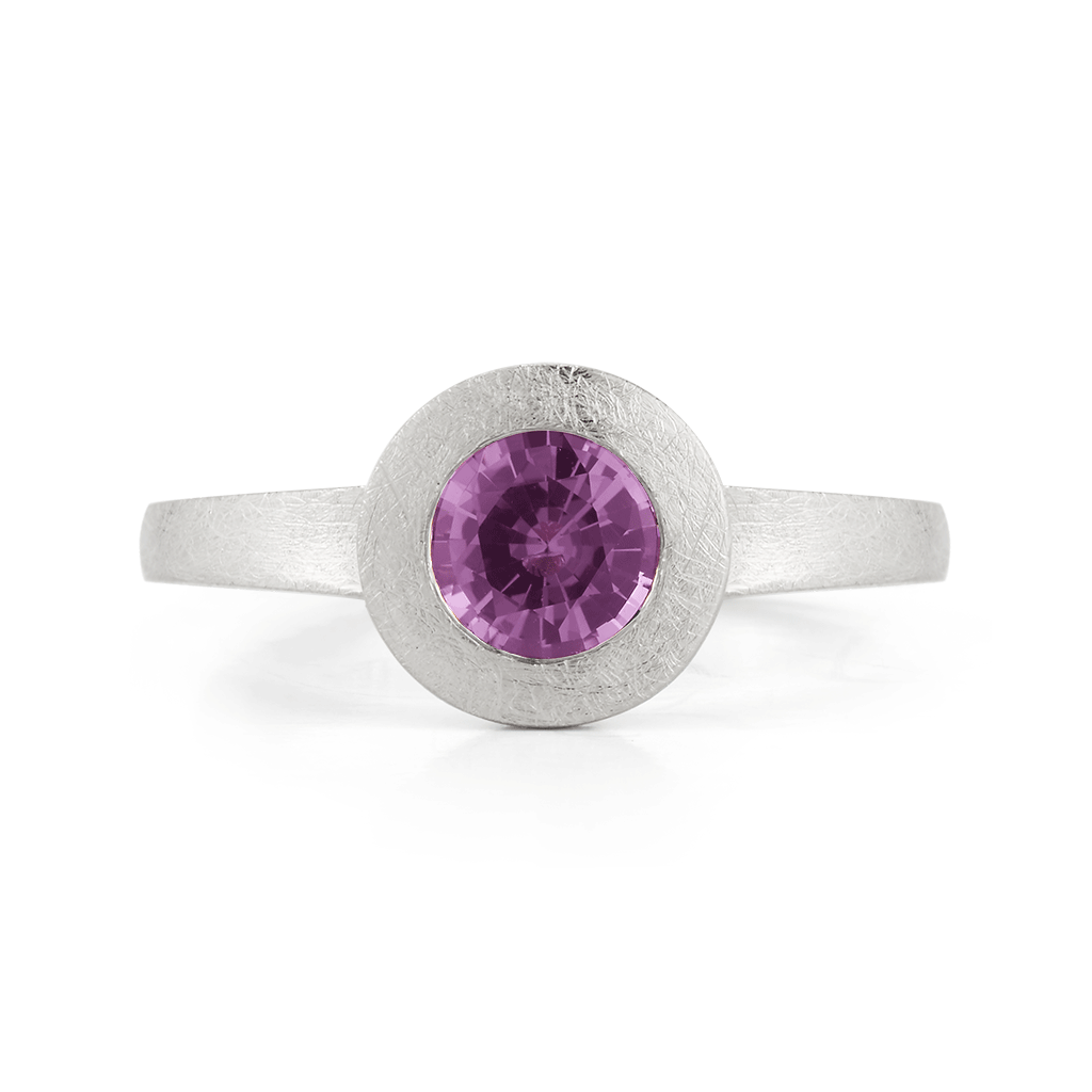 Shop the Original Natural Pink Sapphire Alternative Engagement Ring in White Gold Online