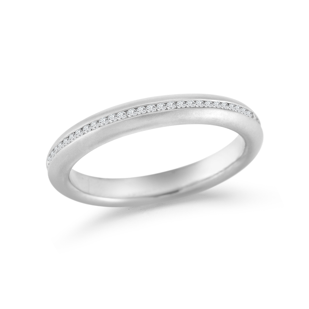 Comfortable Modern Steller Zero Cool Diamond Eternity Wedding Band by Diana Vincent