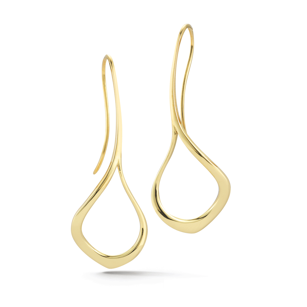Contour Yellow Gold Silhouette Loop Earrings by Diana Vincent