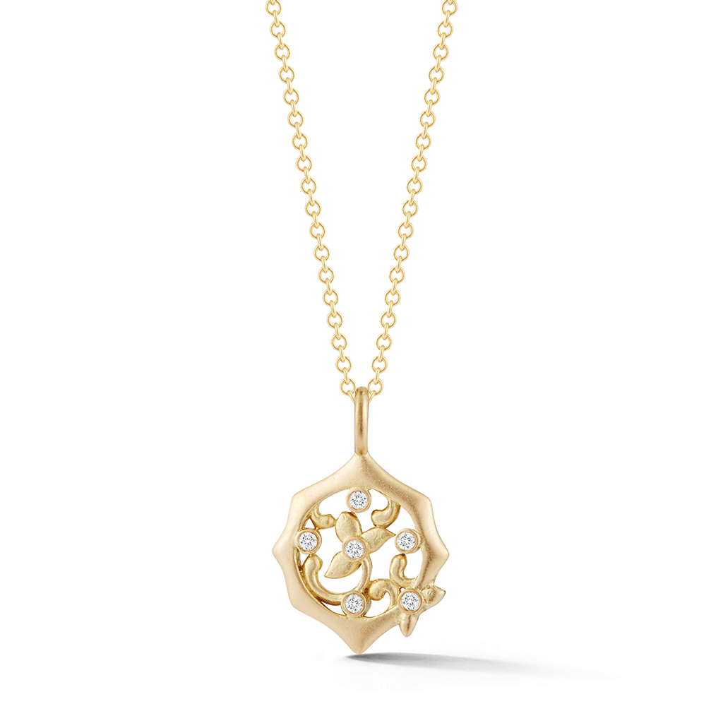 Shop Diamond and Yellow Gold Pendant Online