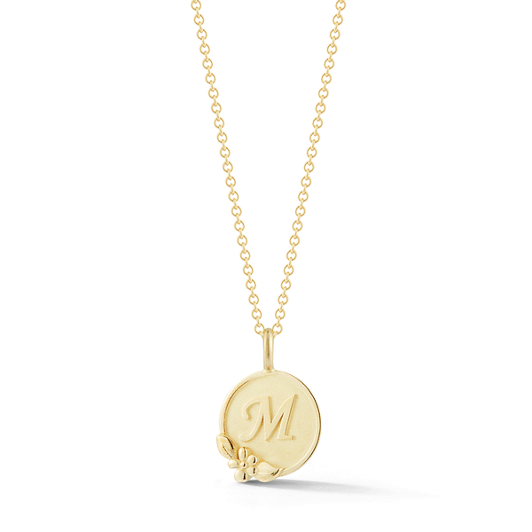 Shop the Yellow Gold Initial M Pendant Online