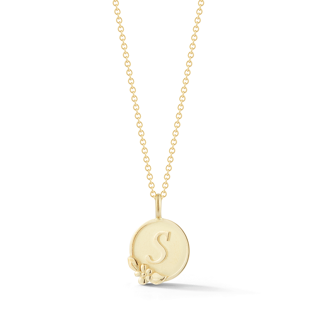 Shop the Yellow Gold Initial S Pendant Online