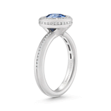 Shop Natural 1 Carat Blue Sapphire Engagement Ring in Palladium White Gold Online