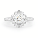 Shop Organic 1 Carat Natural Diamond Engagement Ring in Platinum Online