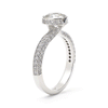 Shop 1.25 Carat Diamond Engagement Ring with Diamond Band in Platinum Online