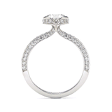 Shop 1.25 Carat Diamond Engagement Ring with Diamond Band in Platinum Online