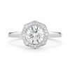 Shop Unique 1 carat Diamond Halo Engagement Ring in Platinum Online