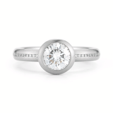 Shop 1 Carat Diamond Engagement Ring in Palladium White Gold Online