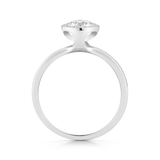 Shop the Half Carat Diamond Halo Engagement Ring in Platinum Online