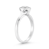 Shop the Half Carat Diamond Halo Engagement Ring in Platinum Online